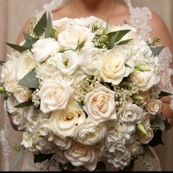Farley's Flowers Hillside Gardens - Cream, off white and white bridal bouquet