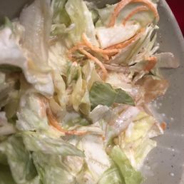 Salad with ginger dressing