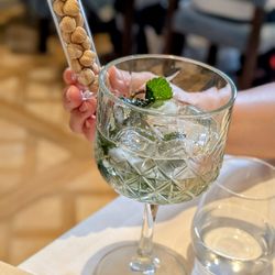 Solferino - June 8, 2025; Hugo Spritz and Complimentary Toasted Hazelnuts (€10).