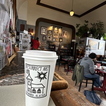 Resurrect Art Coffee House Gallery - Coffee & Tea Near Me - Seward, Alaska Resurrect Art Coffee House Gallery - Coffee & Tea Near Me - Seward, Alaska