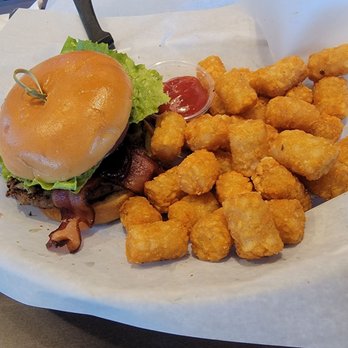 The Brass Tap - Sweet Heat BBQ Bacon Burger Single Patty - Beer Bar Near Me - Modesto, California