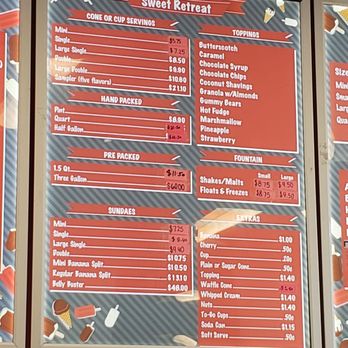 Sweet Retreat - Menu - Ice Cream & Frozen Yogurt Near Me - San Jose, California