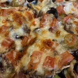 Corky's Pizza - 8" veggie pizza.