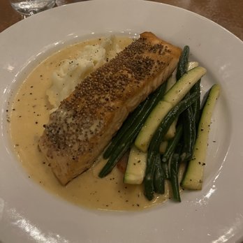 Petite Crevette - Wild, Mustard Encrusted Salmon (delicious sauce) - Seafood Near Me - Brooklyn, New York