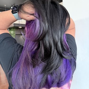 The State Coiffeur - Purple Peekaboo - Hair Extensions Near Me - Livermore, California The State Coiffeur - Purple Peekaboo - Hair Extensions Near Me - Livermore, California