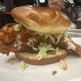 Hot honey chicken sandwich Hot honey chicken sandwich