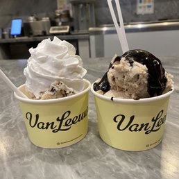 two cups of ice cream