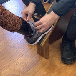 Addison fitting extra wide New Balances for my mom. Addison fitting extra wide New Balances for my mom.