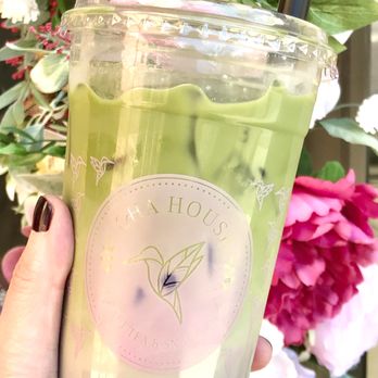 Cha House - Cary - Taro Matcha Green Milk Tea w/ Bubbles - Taiwanese Near Me - Cary, North Carolina
