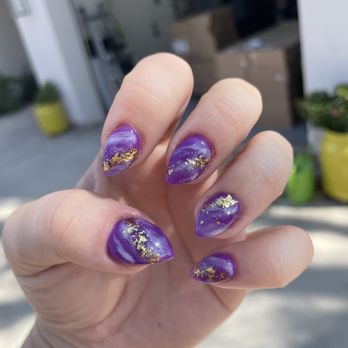 Creative Nails Rocklin - Purple marble nail design - Nail Salons Near Me - Rocklin, California Creative Nails Rocklin - Purple marble nail design - Nail Salons Near Me - Rocklin, California