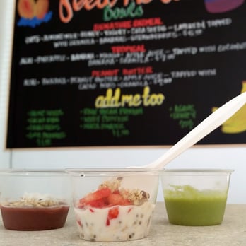 Juice Me Too - I tried samples of the Signature Oatmeal, an acai bowl and maho smoothie. Loved the acai and oatmeal!! - Juice Bars & Smoothies Near Me - Austell, Georgia Juice Me Too - I tried samples of the Signature Oatmeal, an acai bowl and maho smoothie. Loved the acai and oatmeal!! - Juice Bars & Smoothies Near Me - Austell, Georgia