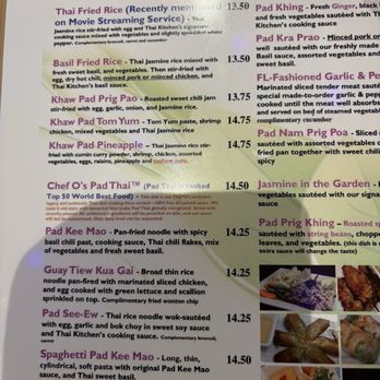 Thai Kitchen By Saowanee - Menu - Thai Near Me - Port Orange, Florida