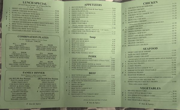 Menu photo 2 Silver River Restaurant Oakley, CA
