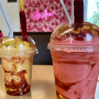 La Michoacana Amor Paleteria - Mangonada (left) and Fresada (right) - Mexican Near Me - Waverly, Minnesota