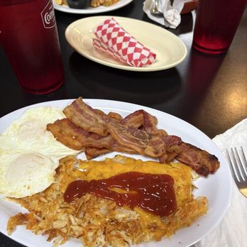 Blue Mound Cafe - Belknap - The #2 in the front and the breakfast taco in the back - Breakfast & Brunch Near Me - Fort Worth, Texas Blue Mound Cafe - Belknap - The #2 in the front and the breakfast taco in the back - Breakfast & Brunch Near Me - Fort Worth, Texas