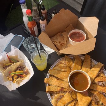 Fat Taco Hoboken - Birira Quesadilla (to share) Chips & Salsa Jack fruit tacos - Cocktail Bars Near Me - Hoboken, New Jersey Fat Taco Hoboken - Birira Quesadilla (to share) Chips & Salsa Jack fruit tacos - Cocktail Bars Near Me - Hoboken, New Jersey