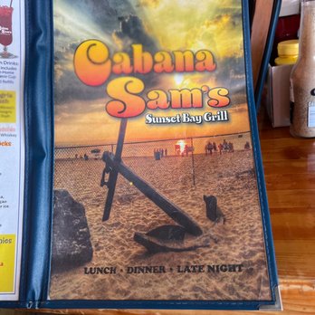 Cabana Sam's Sunset Bay Grill - the menu - American Near Me - Irving, New York