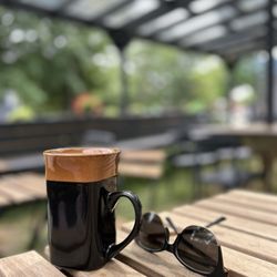 Little Native Coffee - House coffee on the patio.
