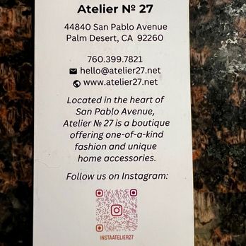 Atelier No. 27 - Used, Vintage & Consignment Near Me - Palm Desert, California Atelier No. 27 - Used, Vintage & Consignment Near Me - Palm Desert, California