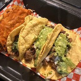 Quesabirria and asada tacos! They were excellent! Quesabirria and asada tacos! They were excellent!