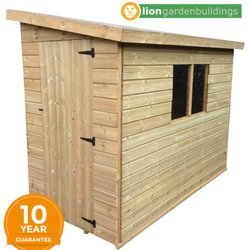 Lion Garden Buildings - 8 x 4 windows low side pressure treated shed