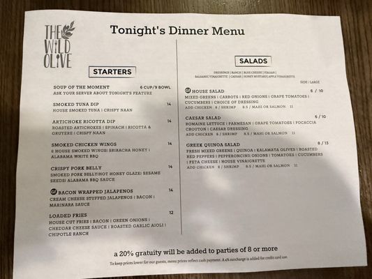 Menu photo 1 The Wild Olive Crestview, FL Menu photo 1 The Wild Olive Crestview, FL
