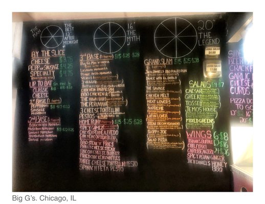 Menu photo 1 Big G's Pizza Chicago, IL Menu photo 1 Big G's Pizza Chicago, IL