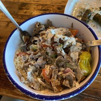 Yamas Greek Eatery - Beef & Lamb Gyro rice bowl. - Greek Near Me - Walla Walla, Washington Yamas Greek Eatery - Beef & Lamb Gyro rice bowl. - Greek Near Me - Walla Walla, Washington