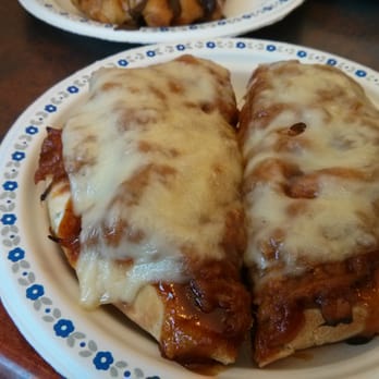 Just Waffles - Sweet BBQ Pulled Pork with Swiss Cheese - Just the right amount of sweet and tangy for the sauce, pork was soft - indulgent! - Breakfast & Brunch Near Me - Vancouver, British Columbia