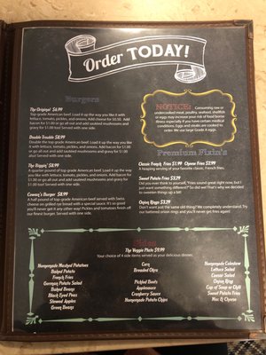 Menu photo 8 Cowan's Restaurant Washington, MO