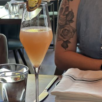 Ember Kitchen - Passion fruit Mimosa - Latin American Near Me - Austin, Texas