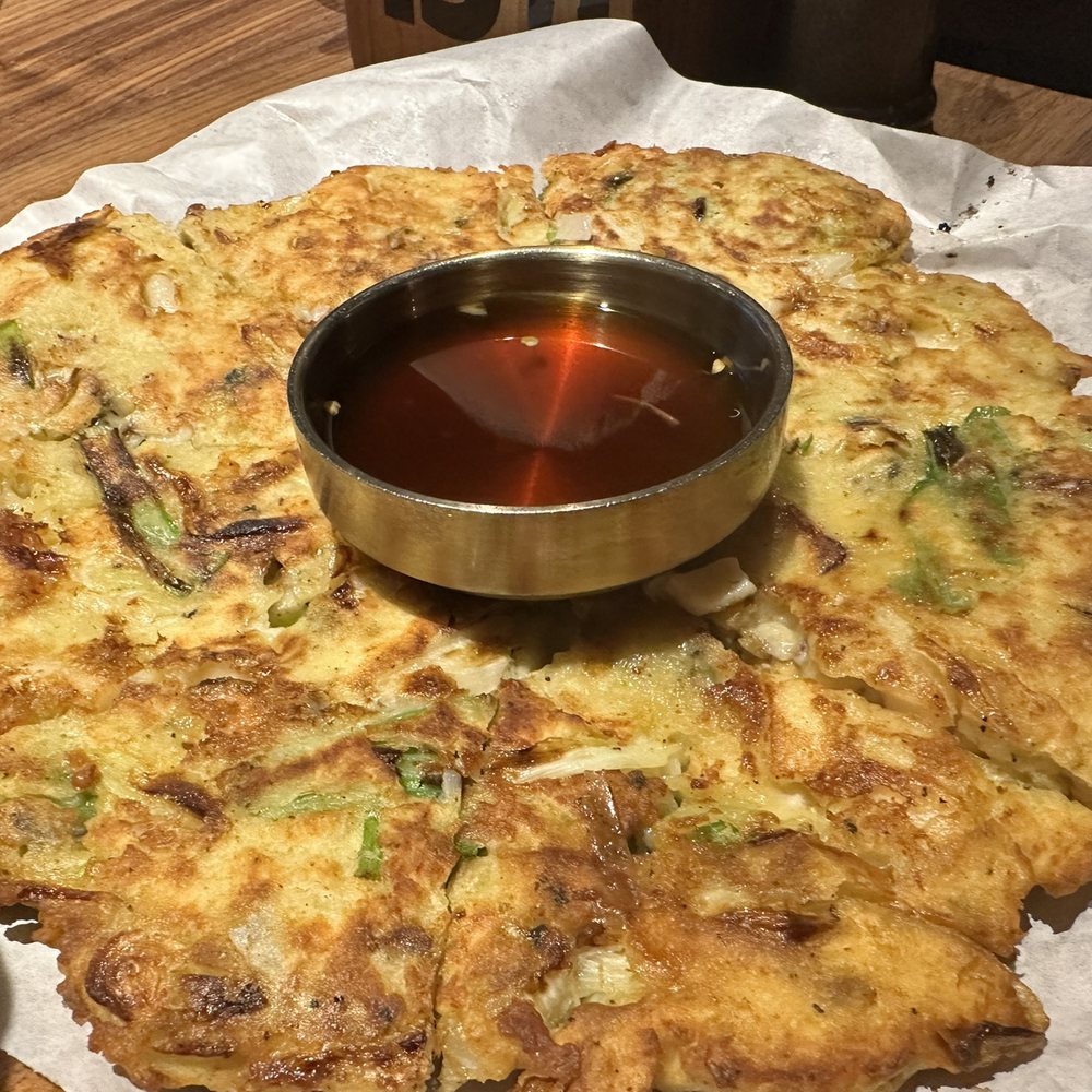 Jin Cook - Korean pancake with seafood - Korean Near Me - Northridge, California Jin Cook - Korean pancake with seafood - Korean Near Me - Northridge, California