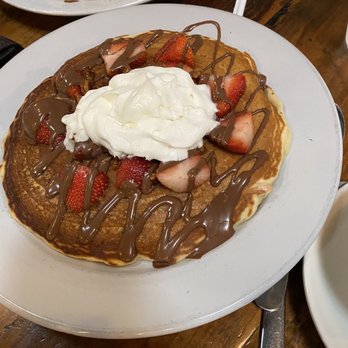 Seven Mile Cafe - Uhhhhhh my favorite Nutella strawberry pancakes big enough I order just one because is big and tasty I recommend this one. - Breakfast & Brunch Near Me - Keller, Texas Seven Mile Cafe - Uhhhhhh my favorite Nutella strawberry pancakes big enough I order just one because is big and tasty I recommend this one. - Breakfast & Brunch Near Me - Keller, Texas