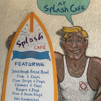 Splash Cafe - Menu at the front door - American Near Me - Pismo Beach, California