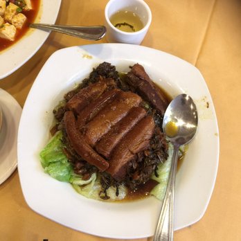 LN1380 - Braised pork belly over stewed veggies & shreds of tofu - Seafood Near Me - Little Neck, New York LN1380 - Braised pork belly over stewed veggies & shreds of tofu - Seafood Near Me - Little Neck, New York