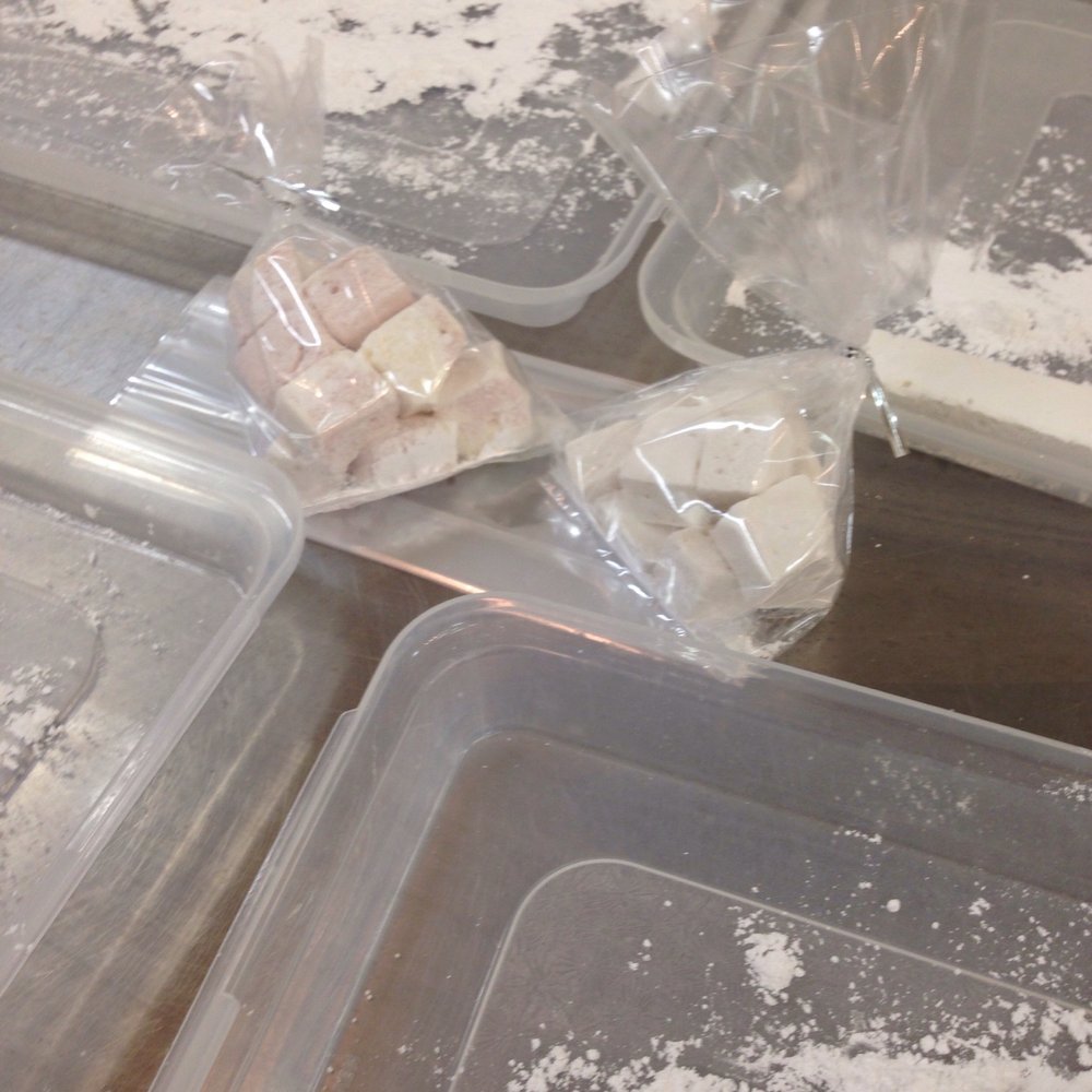 Wondermade - Strawberry marshmallows on the left, bourbon marshmallows on the right. - Ice Cream & Frozen Yogurt Near Me - Sanford, Florida Wondermade - Strawberry marshmallows on the left, bourbon marshmallows on the right. - Ice Cream & Frozen Yogurt Near Me - Sanford, Florida