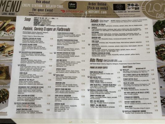 Menu photo 3 407 Cafe Orlando, FL