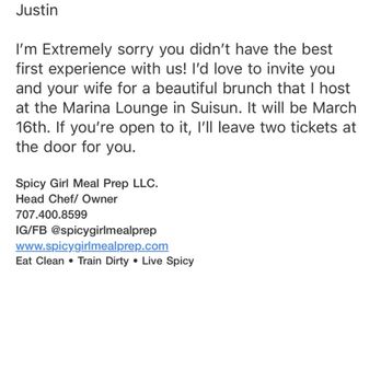 Spicy Girl - A year later I'm receiving this email. Which I think Jade is attempting to cover herself. - Personal Chefs Near Me - Vallejo, California Spicy Girl - A year later I'm receiving this email. Which I think Jade is attempting to cover herself. - Personal Chefs Near Me - Vallejo, California