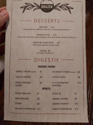 Menu photo 1 Brazen Richmond, VA
