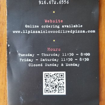 Il Pizzaiolo Wood-fired Pizza - Some details - Pizza Near Me - Loomis, California