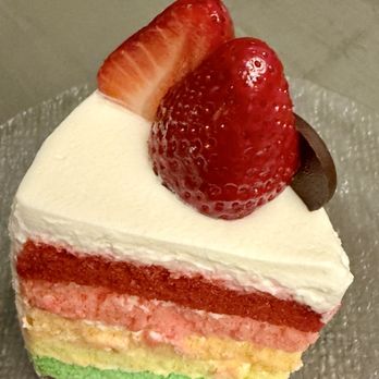 Paris Baguette - Rainbow Cake (6 layers of rainbow cake, sweet cream cheese cream finish, strawberry finish); IG: katzlundell - Bakeries Near Me - Torrance, California Paris Baguette - Rainbow Cake (6 layers of rainbow cake, sweet cream cheese cream finish, strawberry finish); IG: katzlundell - Bakeries Near Me - Torrance, California