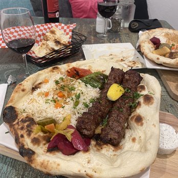 PapaFeta - Lamb & veal kebab plate - Greek Near Me - Temecula, California PapaFeta - Lamb & veal kebab plate - Greek Near Me - Temecula, California