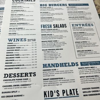 Draft - Menu - American Near Me - San Diego, California