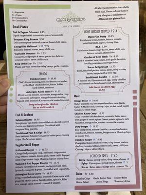 Menu photo 2 Oscar & Bentley's Canterbury, KEN