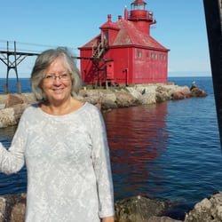 My sister from Michigan visiting and taking in the sites along Lake Michigan.