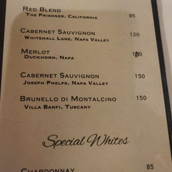 Paesano - Wine list July 2025 pg2 - Italian Near Me - Aiea, Hawaii