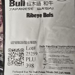 No Bull Prime Meats - No Bull Grade A3 Japanese Wagyu Ribeyes
