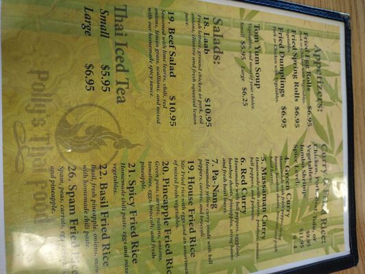 Menu photo 1 Polly's Thai Food Lawton, OK Menu photo 1 Polly's Thai Food Lawton, OK