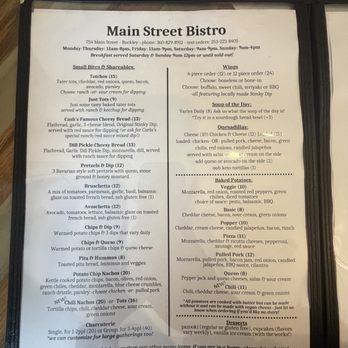 Main Street Bistro - Menu - Wine Bars Near Me - Buckley, Washington