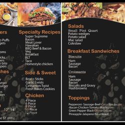 Troy Store - Menu